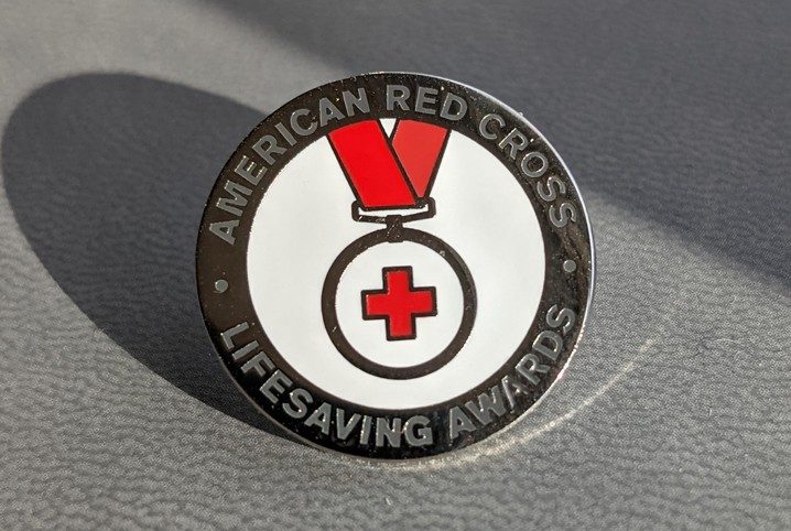Lifesaving awards lapel pin