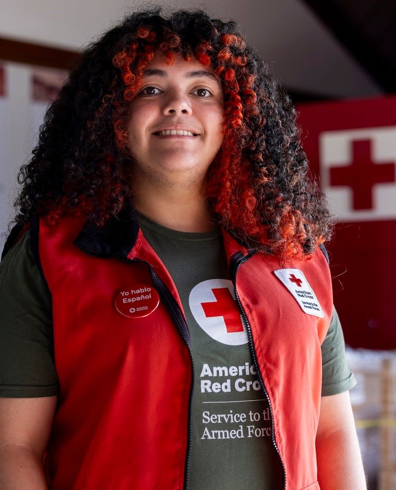 Gabriela Santiago, a Red Cross volunteer from the Puerto Rico chapter, supports Spanish-speaking service members and veterans as a military treatment facility lead.