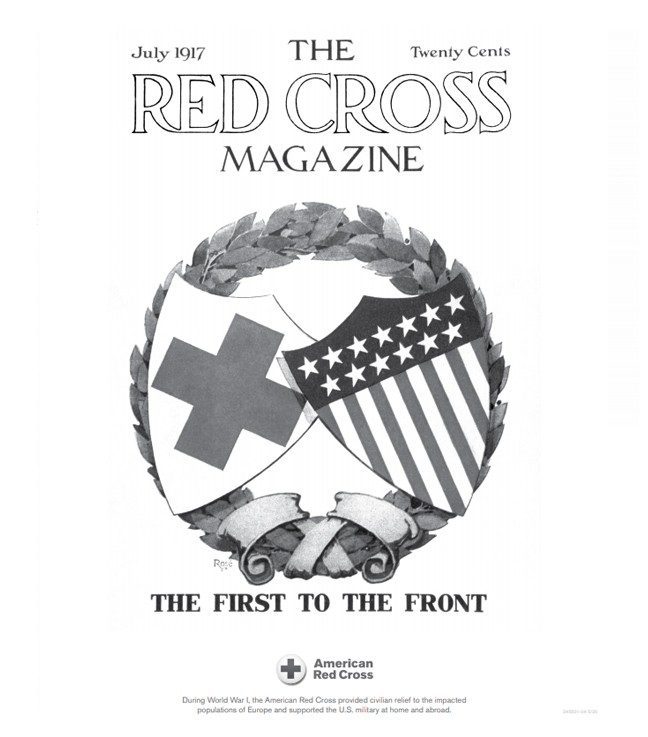 Red Cross Magazine Cover 1917 coloring page